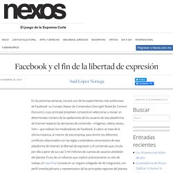 Facebook y el fin de la libertad de expresión