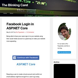 Facebook Login in ASP.NET Core - The Blinking Caret