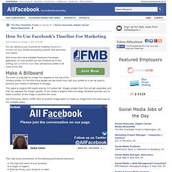 How To Use Facebook’s Timeline For Marketing