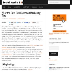 75 of the Best B2B Facebook Marketing Tips
