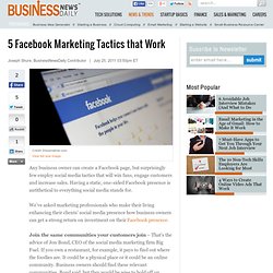 5 Facebook Marketing Tactics that Work