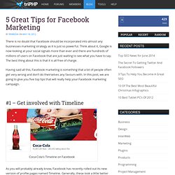 5 Great Tips for Facebook Marketing