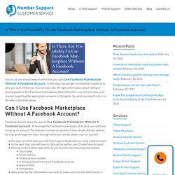 No One Can Use Facebook Marketplace Without A Facebook Account. Why?