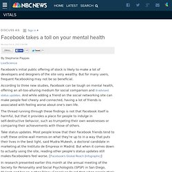 Facebook takes a toll on your mental health