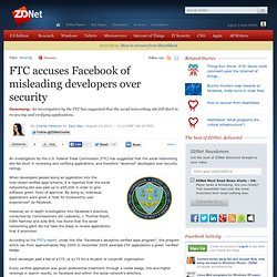 FTC accuses Facebook of misleading developers over security