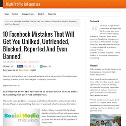 Facebook Mistakes! 10 common mistakes to avoid!