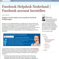 Facebook account herstellen: Stappen voor het maken van een perfecte Facebook bedrijfs pagina