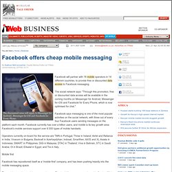Facebook offers cheap mobile messaging