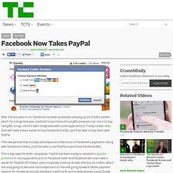 Facebook Now Takes PayPal