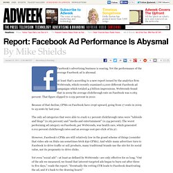 Report: Facebook Ad Performance Is Abysmal