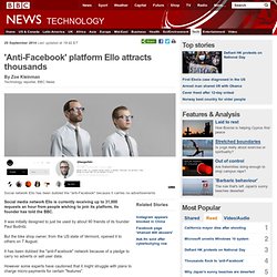 'Anti-Facebook' platform Ello attracts thousands