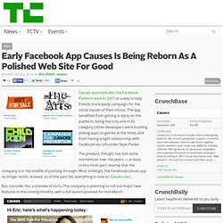 Early Facebook App Causes Is Being Reborn As A Polished Web Site For Good
