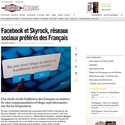Facebook et Skyrock, réseaux sociaux préférés des Français- Ecra