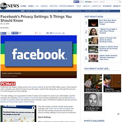 Facebook's Privacy Settings: 5 Things You Should Know