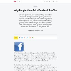 Why People Have Fake Facebook Profiles