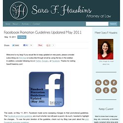 Blog Law: Facebook Promotion Guidelines Updated
