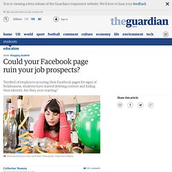 uld your Facebook page ruin your job prospects?
