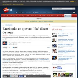 Facebook : ce que vos 'like' disent de vous