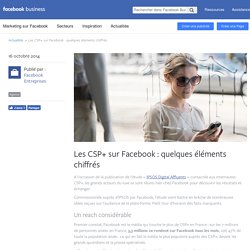 Les CSP+ sur Facebook : quelques éléments chiffrés