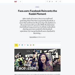 Face.com: Facebook Reinvents the Kodak Moment
