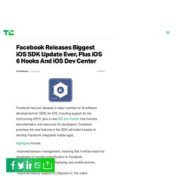 Facebook Releases Biggest iOS SDK Update Ever, Plus iOS 6 Hooks And iOS Dev Center