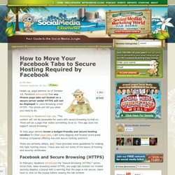 How to Move Your Facebook Tabs to Secure Hosting Required by Facebook