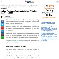 Embed Facebook Review Widget on Website - Best Tools 2021