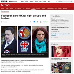 Facebook bans UK far right groups and leaders