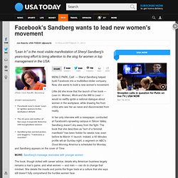 Facebook's Sandberg wants to lead new women's movement