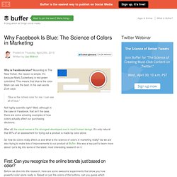 Why Facebook is blue: The science of colors in marketing