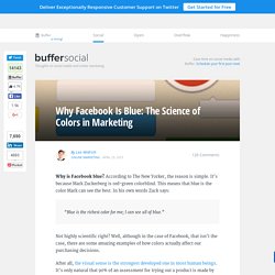 Why Facebook Is Blue: The Science of Colors in Marketing