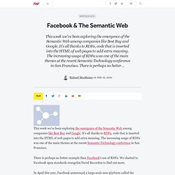 Facebook & The Semantic Web