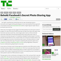 Behold: Facebook’s Secret Photo Sharing App