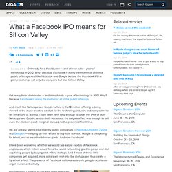 What a Facebook IPO means for Silicon Valley
