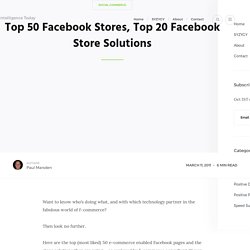 ++ Top 50 Facebook Stores, Top 20 Facebook Store Solutions