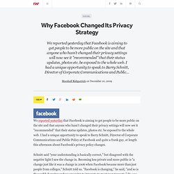 Why Facebook Changed Its Privacy Strategy