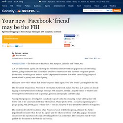Your new  Facebook ‘friend’ may be the FBI - Technology & science - Security