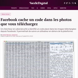 Facebook cache un code dans les photos que vous téléchargez