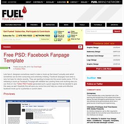 Free PSD: Facebook Fanpage Template