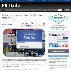 How to prepare your clients for Facebook Timeline