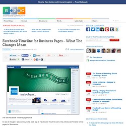 Facebook Timeline for Business Pages – What The Changes Mean