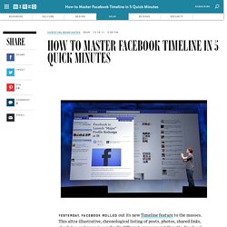 How to Master Facebook Timeline in 5 Quick Minutes
