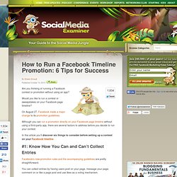 How to Run a Facebook Timeline Promotion - 6 Tips for Success