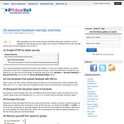 20 awesome Facebook new tips and tricks : A Virtual Exit
