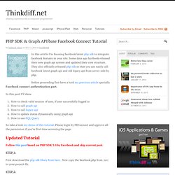 PHP SDK & Graph API base Facebook Connect Tutorial