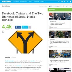 Facebook, Twitter and The Two Branches of Social Media