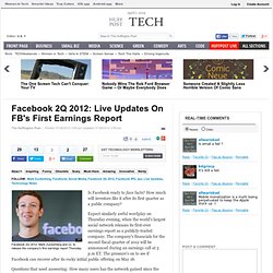 Facebook 2Q 2012: Live Updates On FB's First Earnings Report