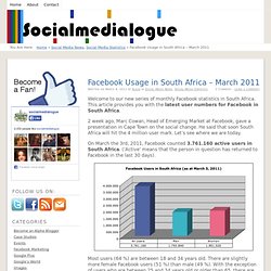 Facebook Usage in South Africa – March 2011