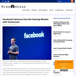 Facebook Ventures into the Gaming Market with Gameroom