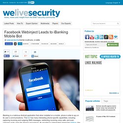 Facebook Webinject Leads to iBanking Mobile Bot